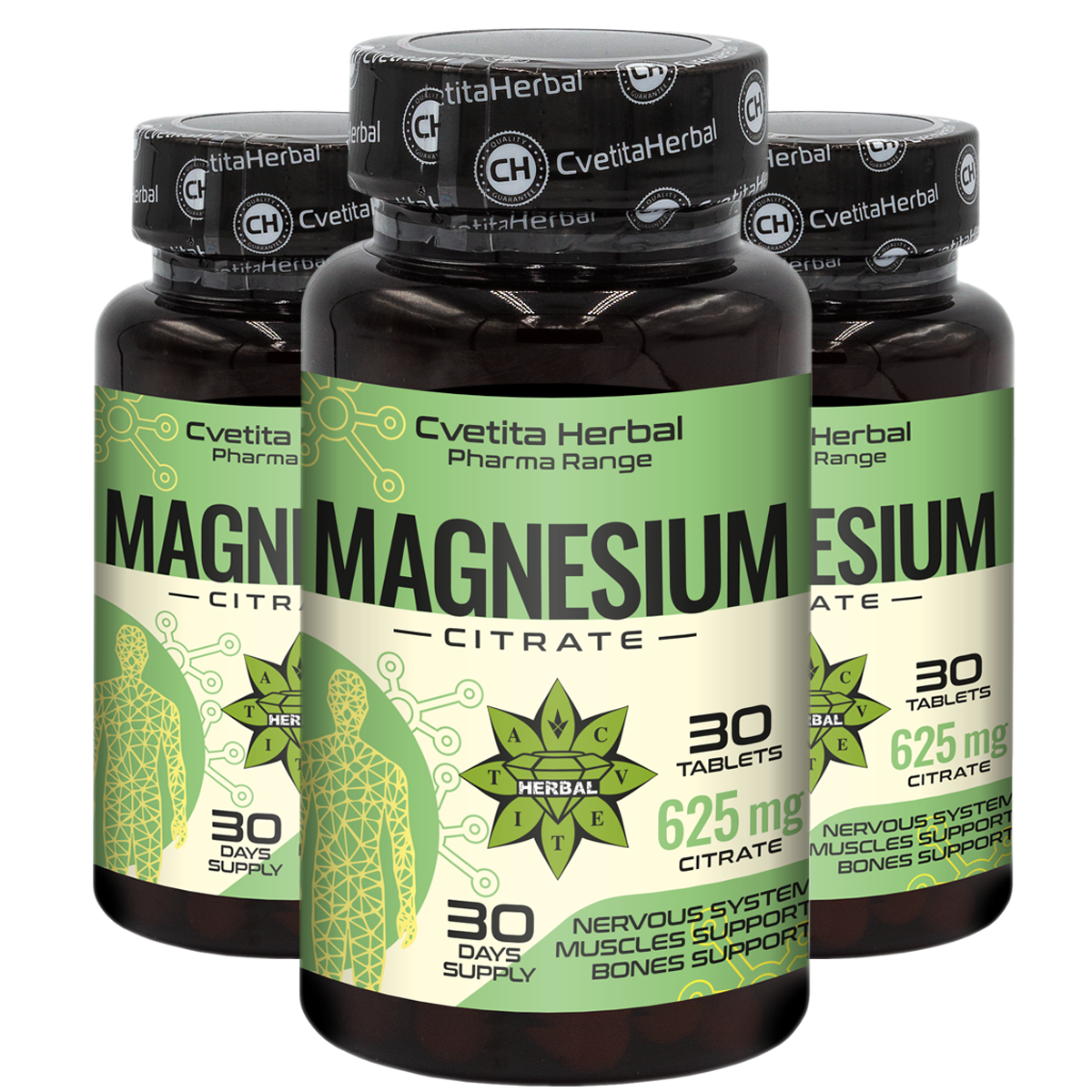 Magnesium Citrate 625mg - Κιτρικό μαγνήσιο για κράμπες
